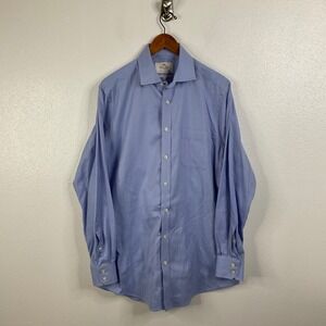 Hawes & Curtis Classic Fit Luxury 2 Ply Cotton Button Down Shirt Size 16/36